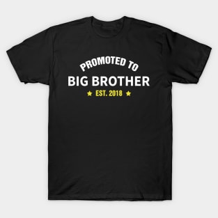 PROMOTED TO BIG BROTHER EST 2018 gift ideas for family T-Shirt